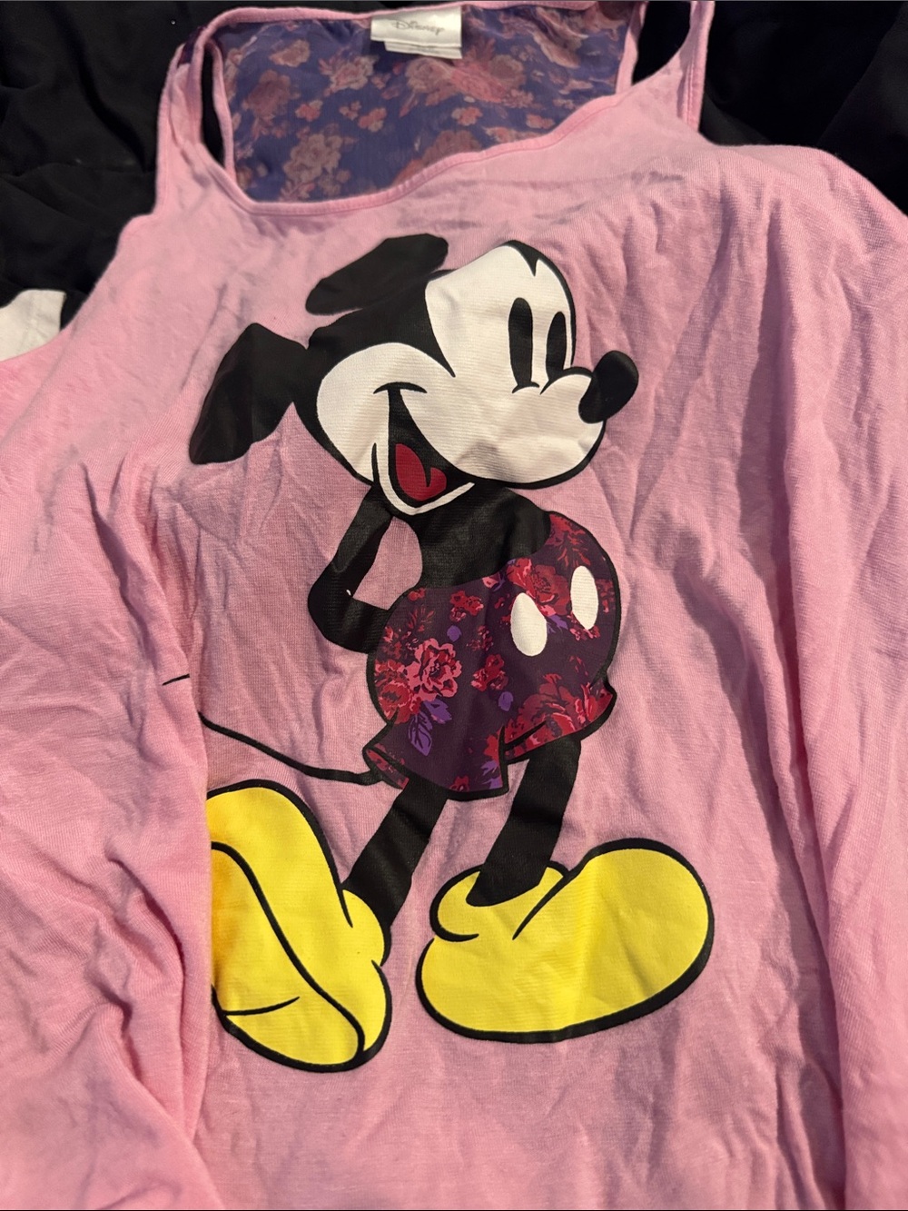 Disney Pink Tank Top with Minnie-Style Mickey Graphic